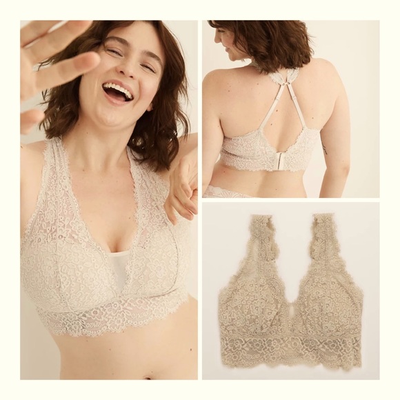 AERIE - Eyelash Lace Plunge Bralette (NEW) - Picture 8 of 8